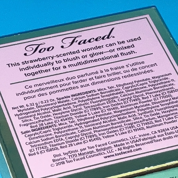 🎀 $43 - Strobeberry Too Faced Tutti Frutti Fruit Cocktail Blush Duo New in Box - Picture 6 of 12